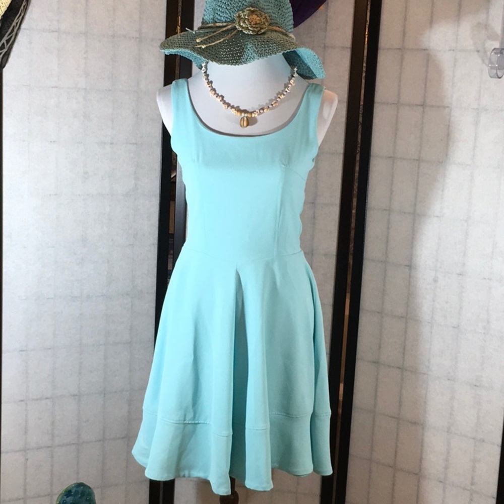 Avanzzo aqua fit and flare dress